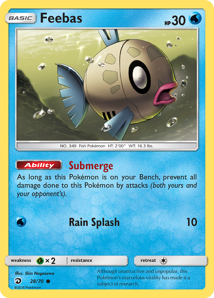 Feebas (28/70) [Sun & Moon: Dragon Majesty] | L.A. Mood Comics and Games