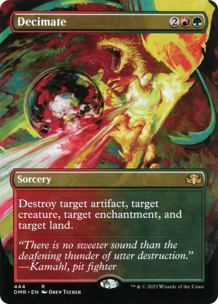 Decimate (Borderless Alternate Art) [Dominaria Remastered] | L.A. Mood Comics and Games