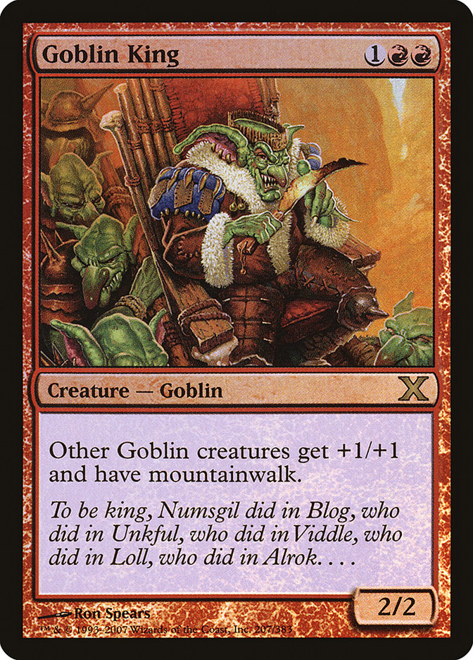 Goblin King (Premium Foil) [Tenth Edition] | L.A. Mood Comics and Games
