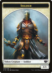 Soldier // Spirit Double-Sided Token [Commander 2014 Tokens] | L.A. Mood Comics and Games