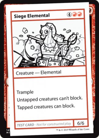 Siege Elemental (2021 Edition) [Mystery Booster Playtest Cards] | L.A. Mood Comics and Games