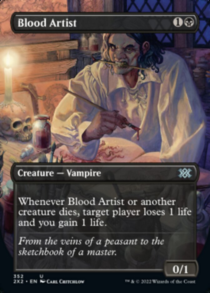 Blood Artist (Borderless Alternate Art) [Double Masters 2022] | L.A. Mood Comics and Games