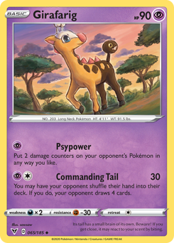 Girafarig (065/185) [Sword & Shield: Vivid Voltage] | L.A. Mood Comics and Games