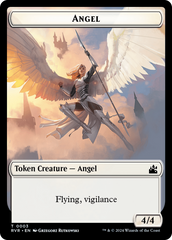 Elf Knight // Angel (0003) Double-Sided Token [Ravnica Remastered Tokens] | L.A. Mood Comics and Games