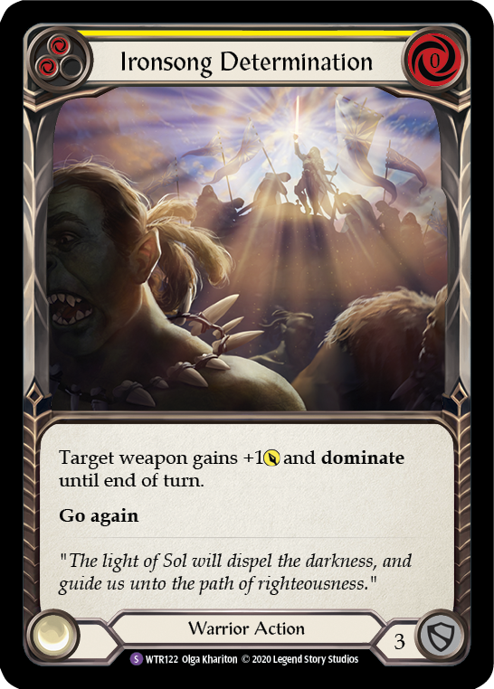 Ironsong Determination [U-WTR122] (Welcome to Rathe Unlimited)  Unlimited Rainbow Foil | L.A. Mood Comics and Games