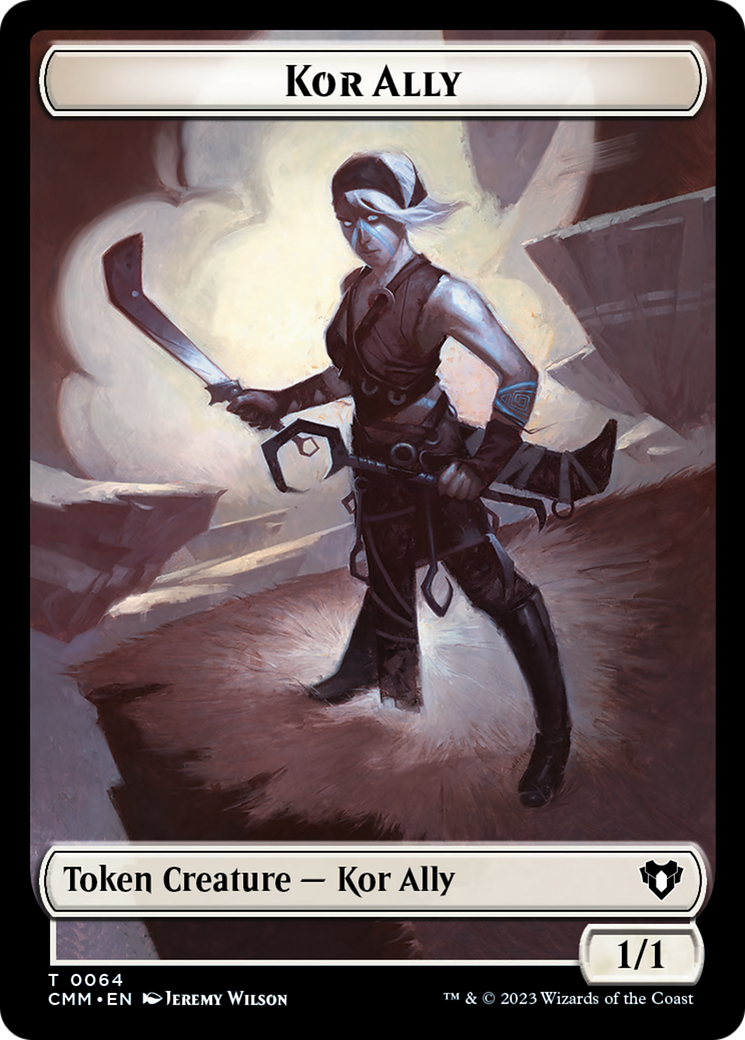Dragon // Kor Ally Double-Sided Token [Commander Masters Tokens] | L.A. Mood Comics and Games