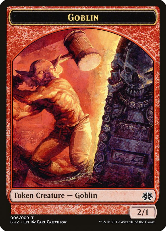 Dragon // Goblin Double-Sided Token [Ravnica Allegiance Guild Kit Tokens] | L.A. Mood Comics and Games