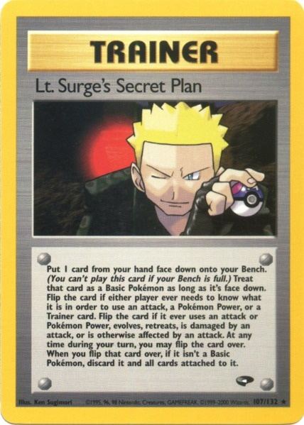 Lt. Surge's Secret Plan (107/132) [Gym Challenge Unlimited] | L.A. Mood Comics and Games