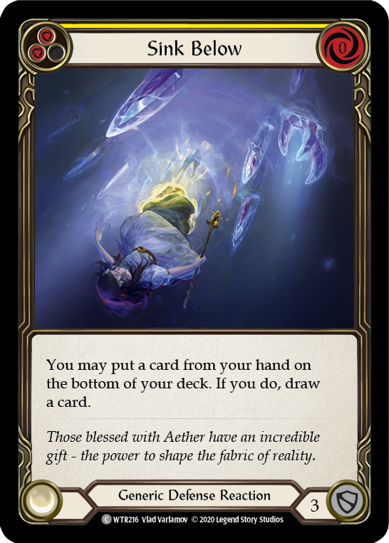 Sink Below (Yellow) [U-WTR216] (Welcome to Rathe Unlimited)  Unlimited Rainbow Foil | L.A. Mood Comics and Games