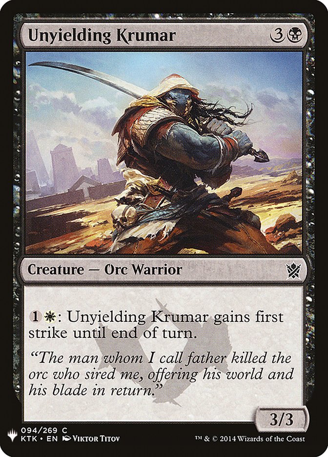 Unyielding Krumar [Mystery Booster] | L.A. Mood Comics and Games