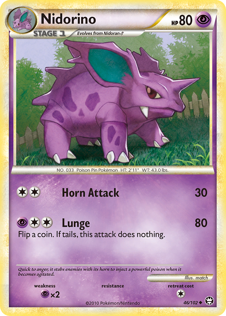Nidorino (46/102) [HeartGold & SoulSilver: Triumphant] | L.A. Mood Comics and Games