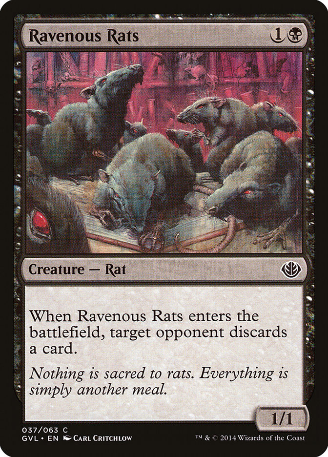 Ravenous Rats (Garruk vs. Liliana) [Duel Decks Anthology] | L.A. Mood Comics and Games