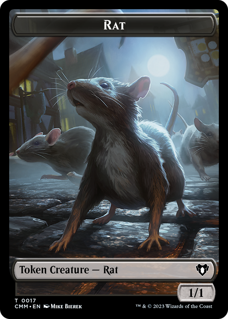 Rat Token [Commander Masters Tokens] | L.A. Mood Comics and Games