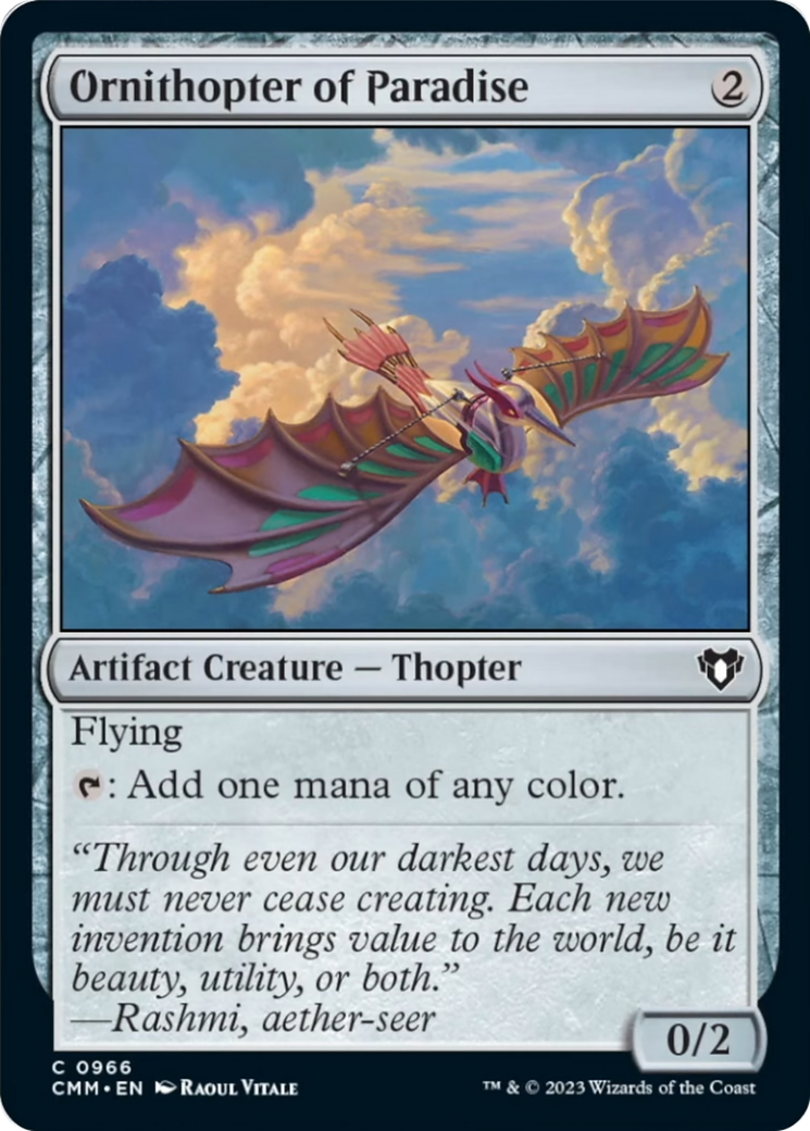 Ornithopter of Paradise [Commander Masters] | L.A. Mood Comics and Games