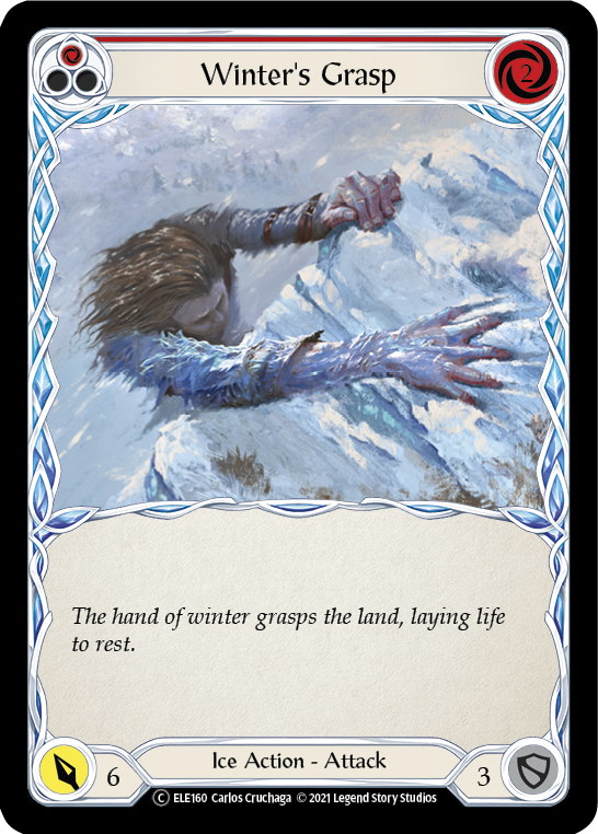 Winter's Grasp (Red) [U-ELE160] (Tales of Aria Unlimited)  Unlimited Rainbow Foil | L.A. Mood Comics and Games