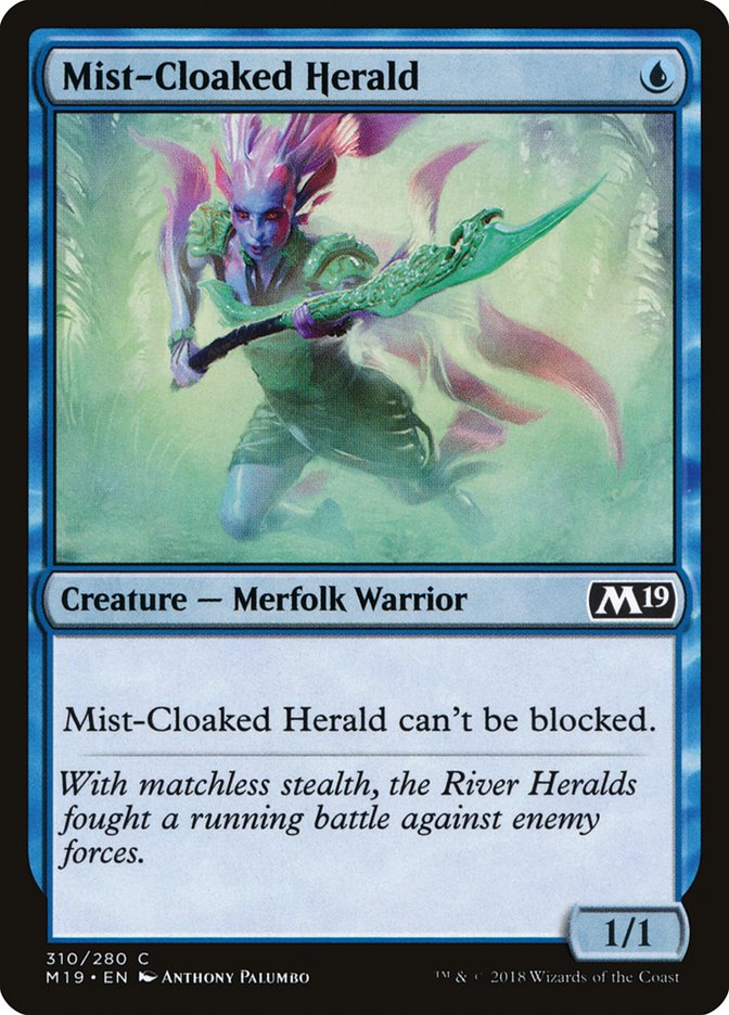 Mist-Cloaked Herald [Core Set 2019] | L.A. Mood Comics and Games