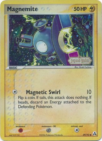 Magnemite (59/92) (Stamped) [EX: Legend Maker] | L.A. Mood Comics and Games