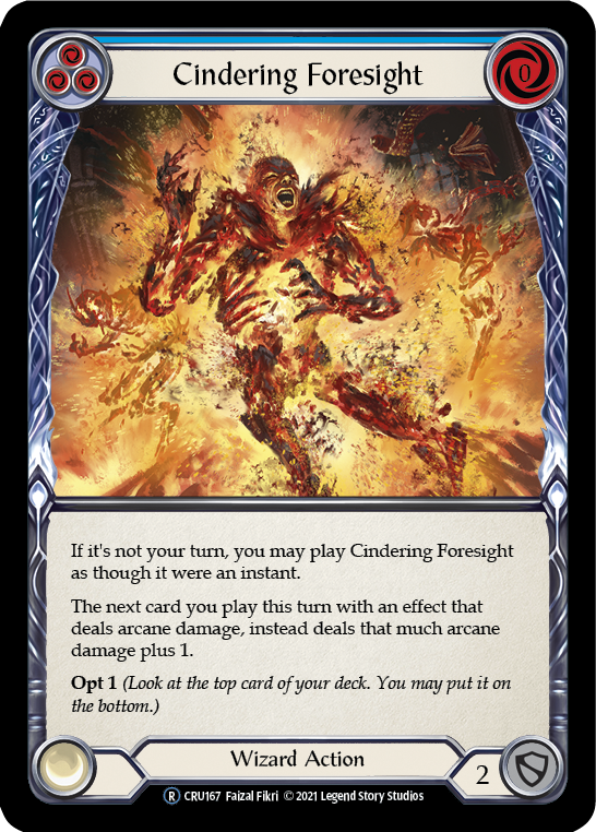 Cindering Foresight (Blue) [U-CRU167] (Crucible of War Unlimited)  Unlimited Normal | L.A. Mood Comics and Games