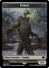 Zombie // Marit Lage Double-Sided Token [Dominaria Remastered Tokens] | L.A. Mood Comics and Games