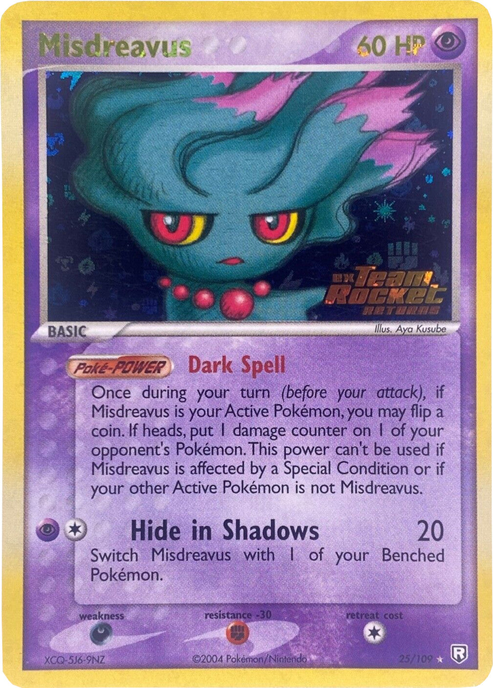 Misdreavus (25/109) (Stamped) [EX: Team Rocket Returns] | L.A. Mood Comics and Games