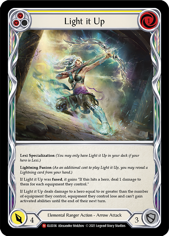 Light it Up [ELE036] (Tales of Aria)  1st Edition Rainbow Foil | L.A. Mood Comics and Games