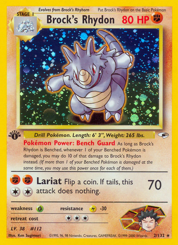 Brock's Rhydon (2/132) [Gym Heroes 1st Edition] | L.A. Mood Comics and Games