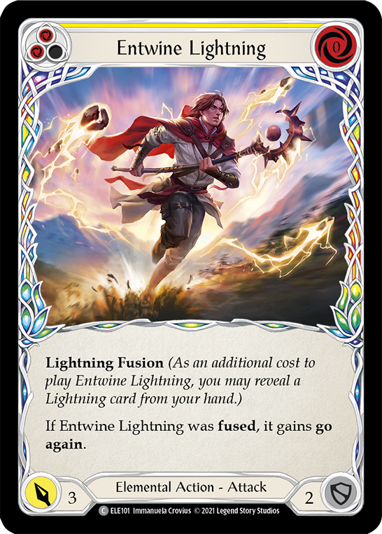Entwine Lightning (Yellow) [ELE101] (Tales of Aria)  1st Edition Rainbow Foil | L.A. Mood Comics and Games
