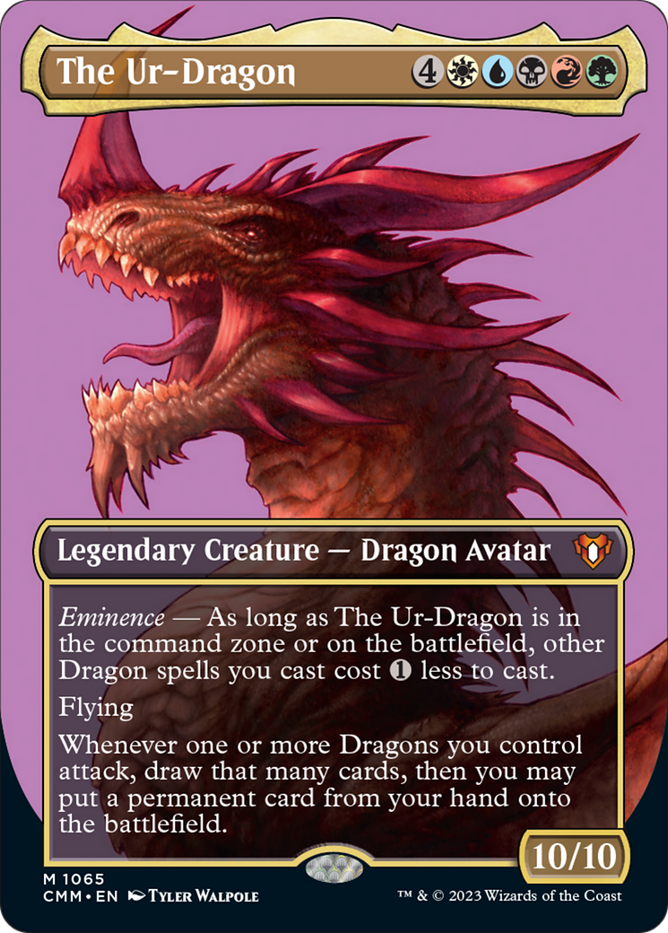 The Ur-Dragon (Borderless Textured Foil Frame Break) [Commander Masters] | L.A. Mood Comics and Games