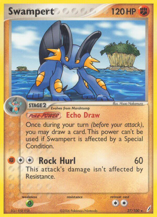 Swampert (27/100) (Theme Deck Exclusive) [EX: Crystal Guardians] | L.A. Mood Comics and Games