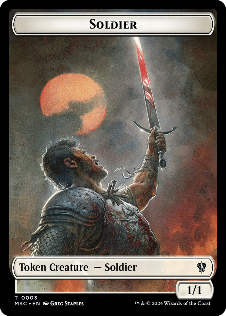 Soldier // Ogre Double-Sided Token [Murders at Karlov Manor Commander Tokens] | L.A. Mood Comics and Games