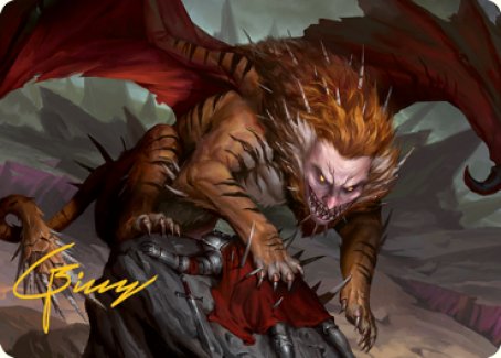Manticore Art Card (Gold-Stamped Signature) [Dungeons & Dragons: Adventures in the Forgotten Realms Art Series] | L.A. Mood Comics and Games