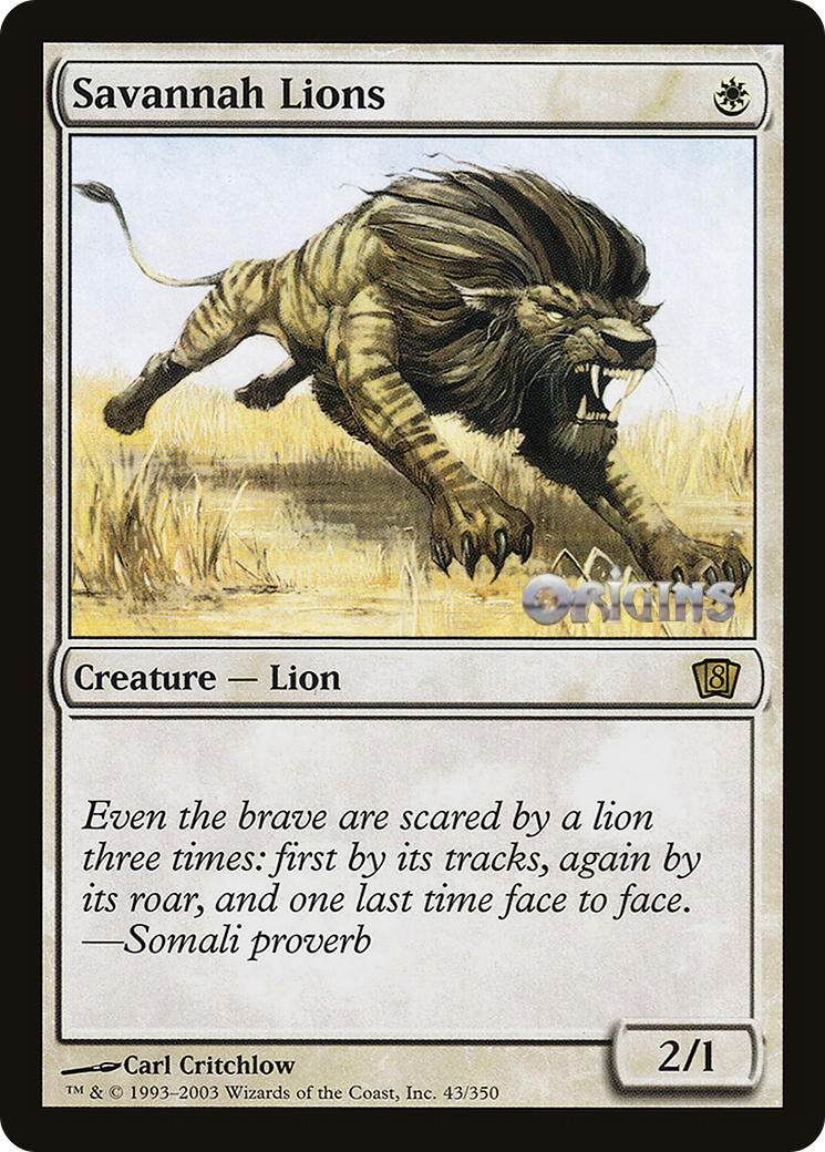 Savannah Lions (Origins 2003) [Oversize Cards] | L.A. Mood Comics and Games