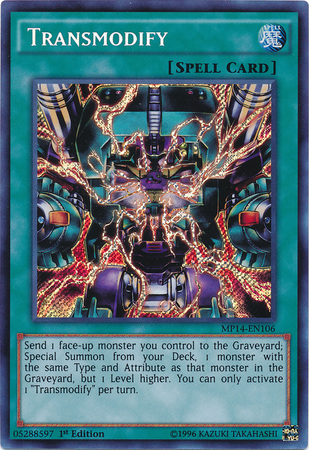 Transmodify [MP14-EN106] Secret Rare | L.A. Mood Comics and Games
