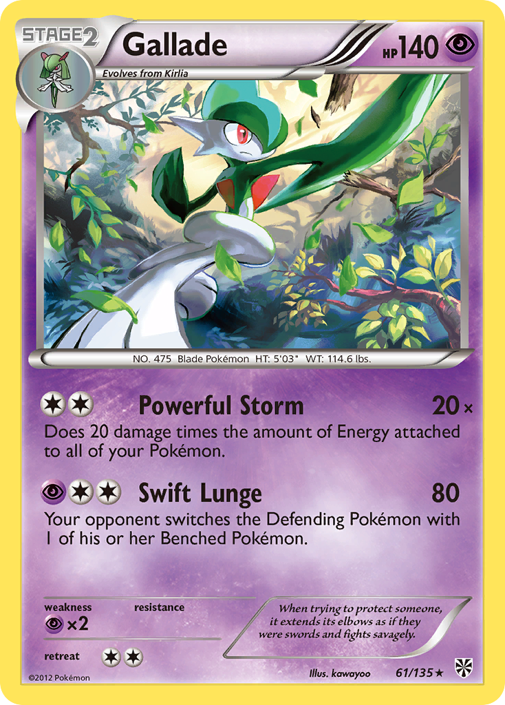 Gallade (61/135) [Black & White: Plasma Storm] | L.A. Mood Comics and Games