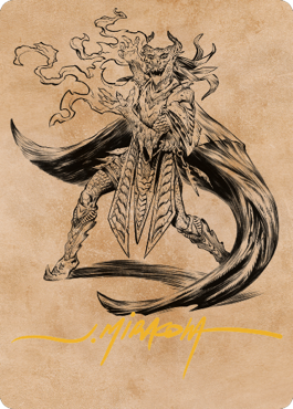 Livaan, Cultist of Tiamat Art Card (Gold-Stamped Signature) [Commander Legends: Battle for Baldur's Gate Art Series] | L.A. Mood Comics and Games