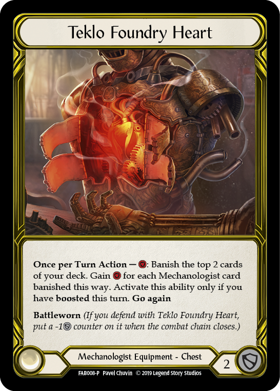 Teklo Foundry Heart [FAB008-P] (Promo)  1st Edition Cold Foil - Golden | L.A. Mood Comics and Games