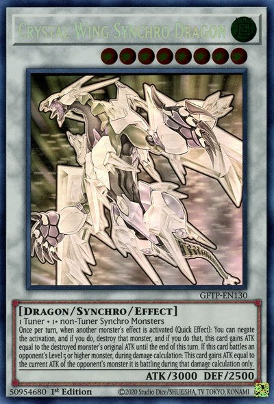 Crystal Wing Synchro Dragon [GFTP-EN130] Ghost Rare | L.A. Mood Comics and Games