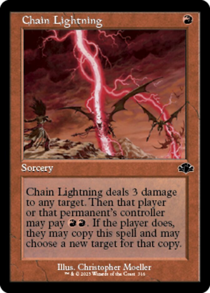 Chain Lightning (Retro) [Dominaria Remastered] | L.A. Mood Comics and Games