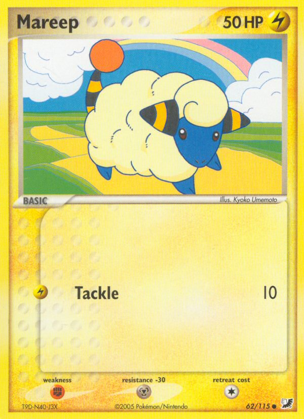 Mareep (62/115) [EX: Unseen Forces] | L.A. Mood Comics and Games