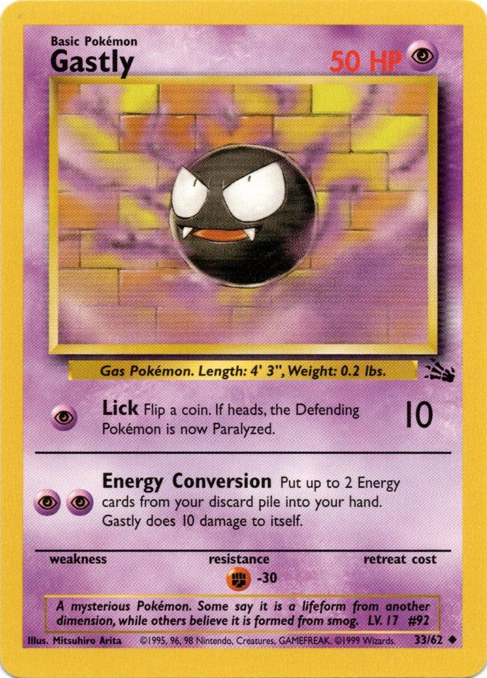 Gastly (33/62) [Fossil Unlimited] | L.A. Mood Comics and Games