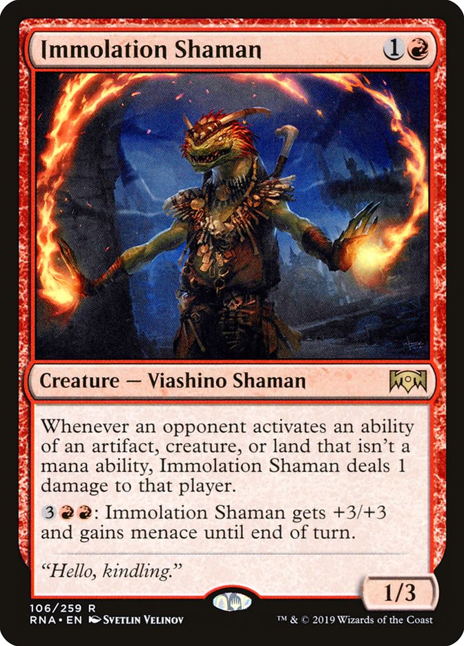 Immolation Shaman [Ravnica Allegiance] | L.A. Mood Comics and Games