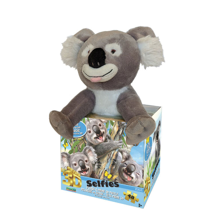 Prime 3D: Howard Robinson Koala Selfie Puzzle with Plush - 48 pieces | L.A. Mood Comics and Games