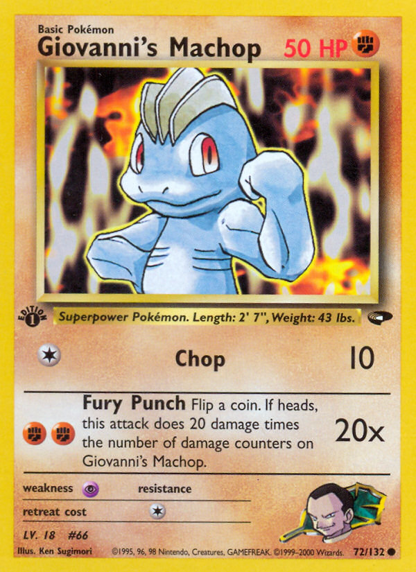 Giovanni's Machop (72/132) [Gym Challenge 1st Edition] | L.A. Mood Comics and Games