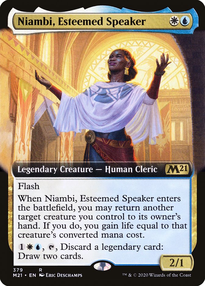 Niambi, Esteemed Speaker (Extended Art) [Core Set 2021] | L.A. Mood Comics and Games