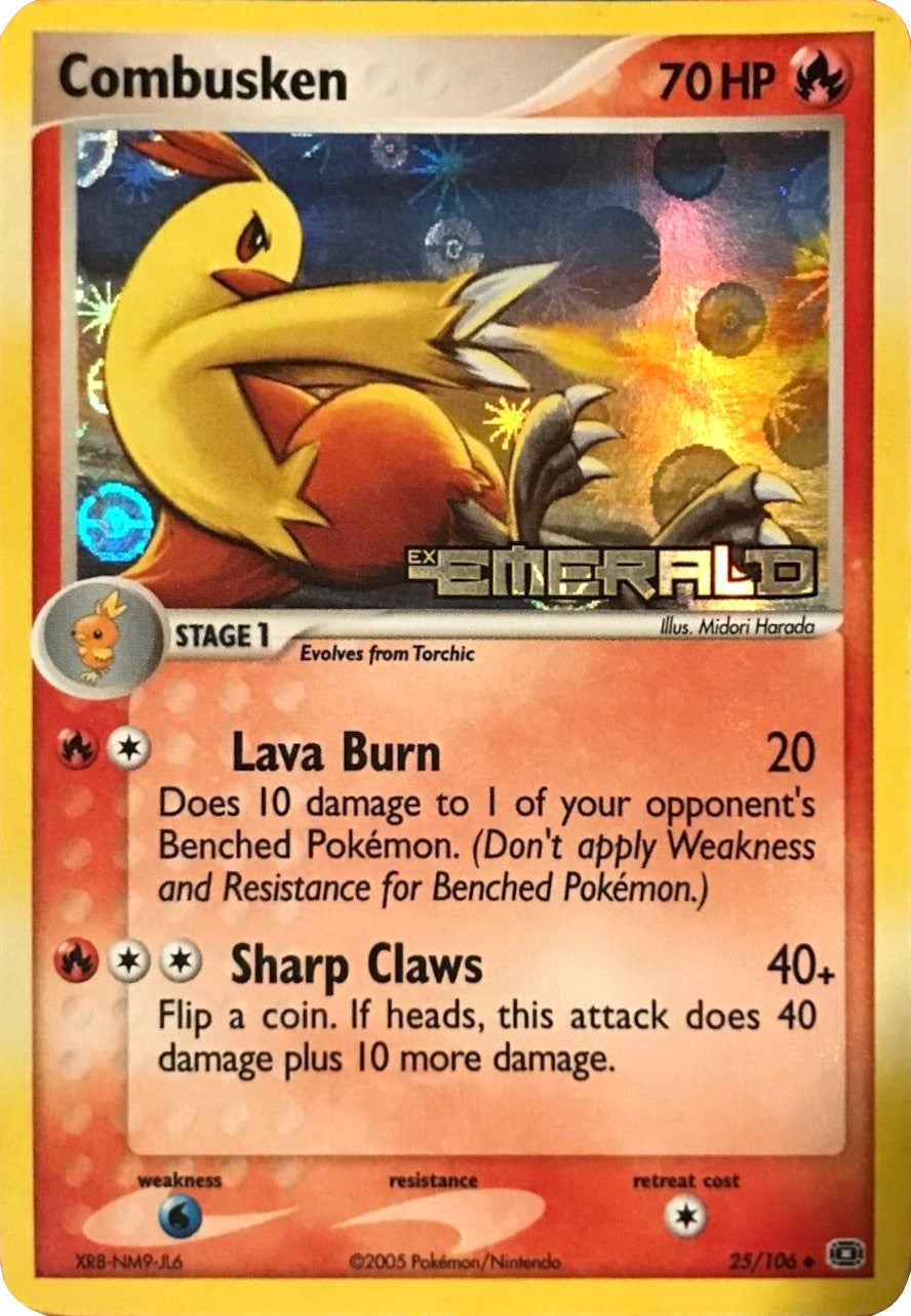 Combusken (25/106) (Stamped) [EX: Emerald] | L.A. Mood Comics and Games