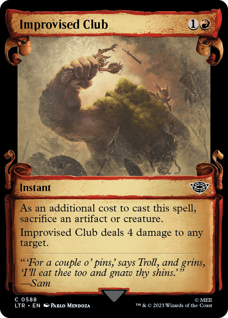 Improvised Club [The Lord of the Rings: Tales of Middle-Earth Showcase Scrolls] | L.A. Mood Comics and Games