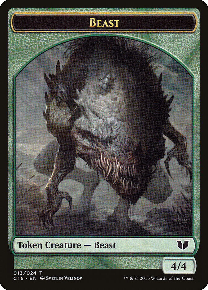 Beast // Snake (017) Double-Sided Token [Commander 2015 Tokens] | L.A. Mood Comics and Games