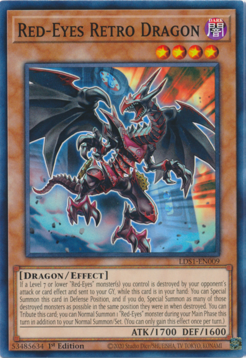 Red-Eyes Retro Dragon [LDS1-EN009] Common | L.A. Mood Comics and Games