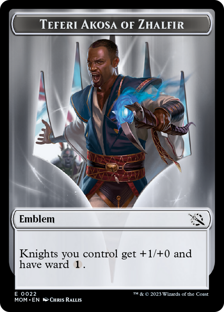 Elemental (2) // Teferi Akosa of Zhalfir Emblem Double-Sided Token [March of the Machine Tokens] | L.A. Mood Comics and Games