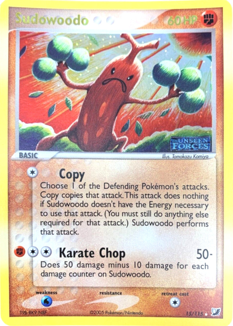Sudowoodo (15/115) (Stamped) [EX: Unseen Forces] | L.A. Mood Comics and Games